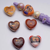 23mm Halloween Heart Beads (5pcs)